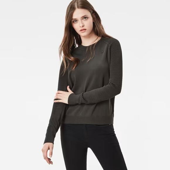 NWT G-STAR Suzaki Knit Crew Neck Pullover Sweater Chunky Red Top Sweatshirt M - Picture 2 of 14